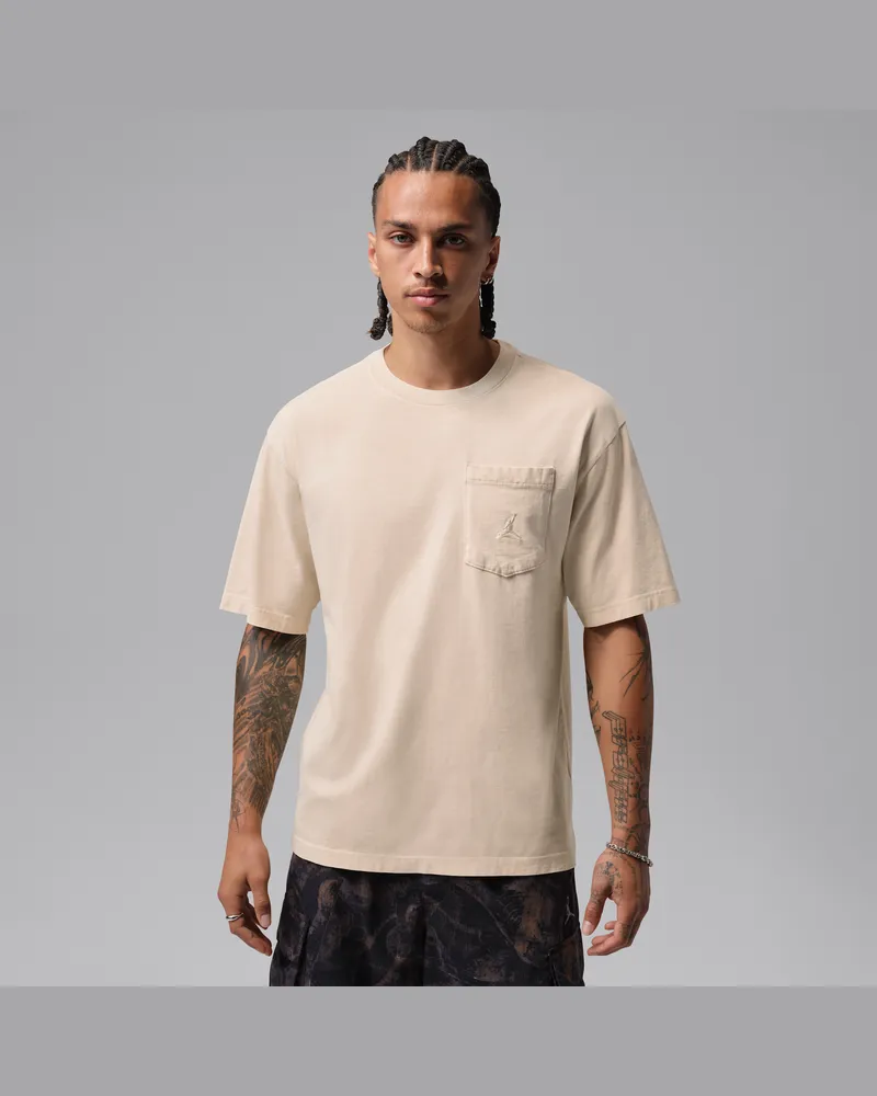 Jordan Brooklyn T-Shirt mit Tasche (Herren) - Braun Braun
