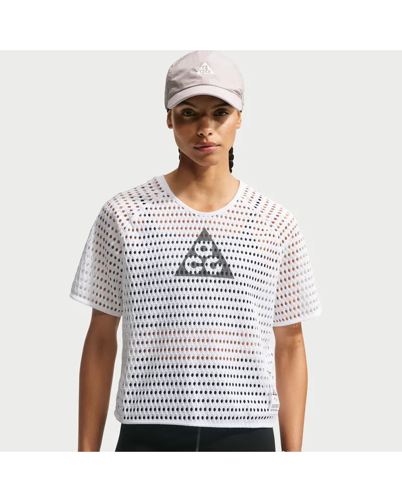 Nike ACG Radical AirFlow Dri-FIT Kurzarm-Traillaufoberteil (Damen) - Weiß Weiß