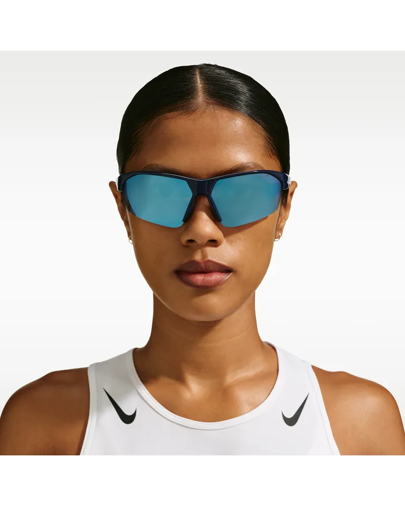 Nike Cadence Duo verspiegelte Sonnenbrille - Blau Blau