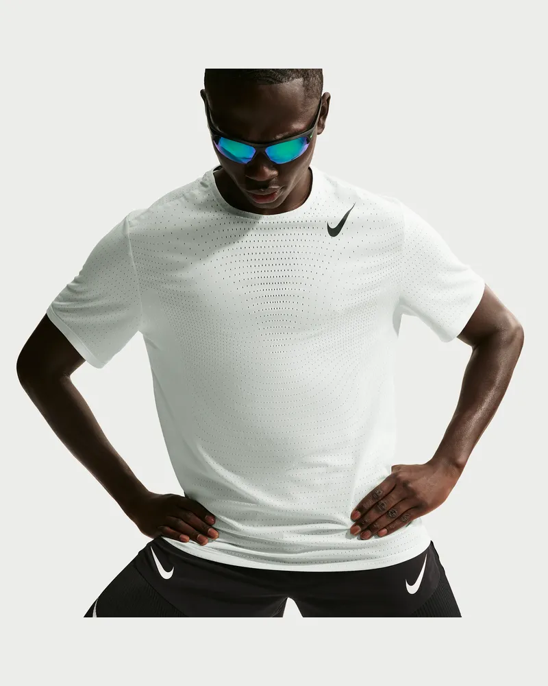 Nike AeroSwift Dri-FIT ADV Kurzarm-Laufoberteil (Herren) - Weiß Weiß