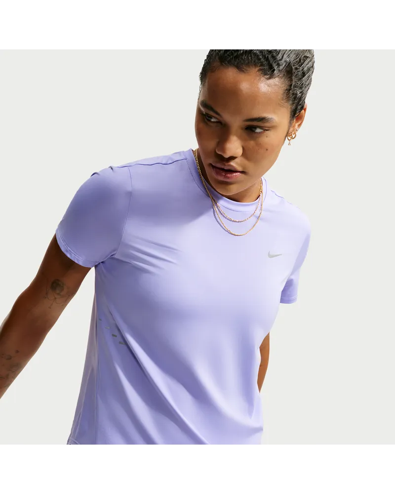 Nike Swift Dri-FIT Kurzarm-Laufoberteil (Damen) - Lila Lila