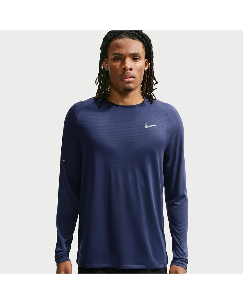 Nike Stride Dri-FIT ADV Lauf-Longsleeve (Herren) - Blau Blau