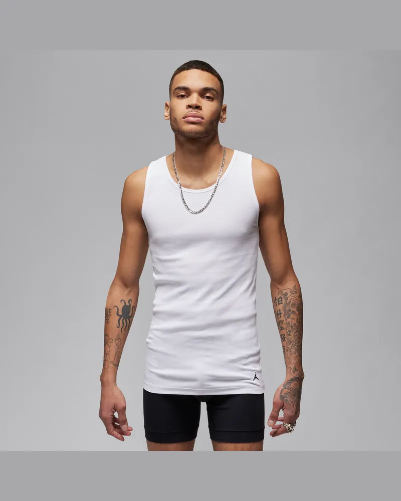 Jordan Flight Base Tanktops (Herren, 2er-Pack) - Weiß Weiß