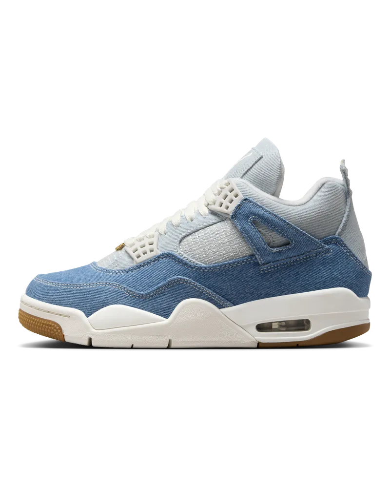 Jordan Air  4 Retro "Worn Blue" Damenschuh - Weiß Weiß