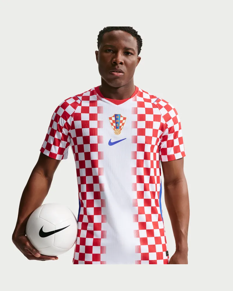 Nike Kroatien 2026  Aero-FIT authentisches Heimspiel-Fußballtrikot (Herren) - Weiß Weiß