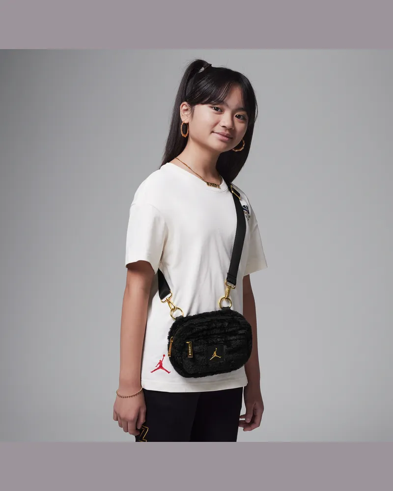 Jordan Kameratasche aus Kunstfell (1 l) (ältere Kinder) - Schwarz Schwarz