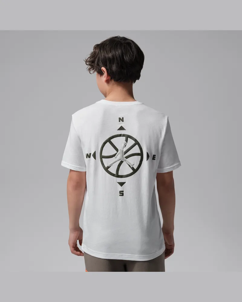 Jordan Jumpman Compass T-Shirt (ältere Kinder) - Weiß Weiß