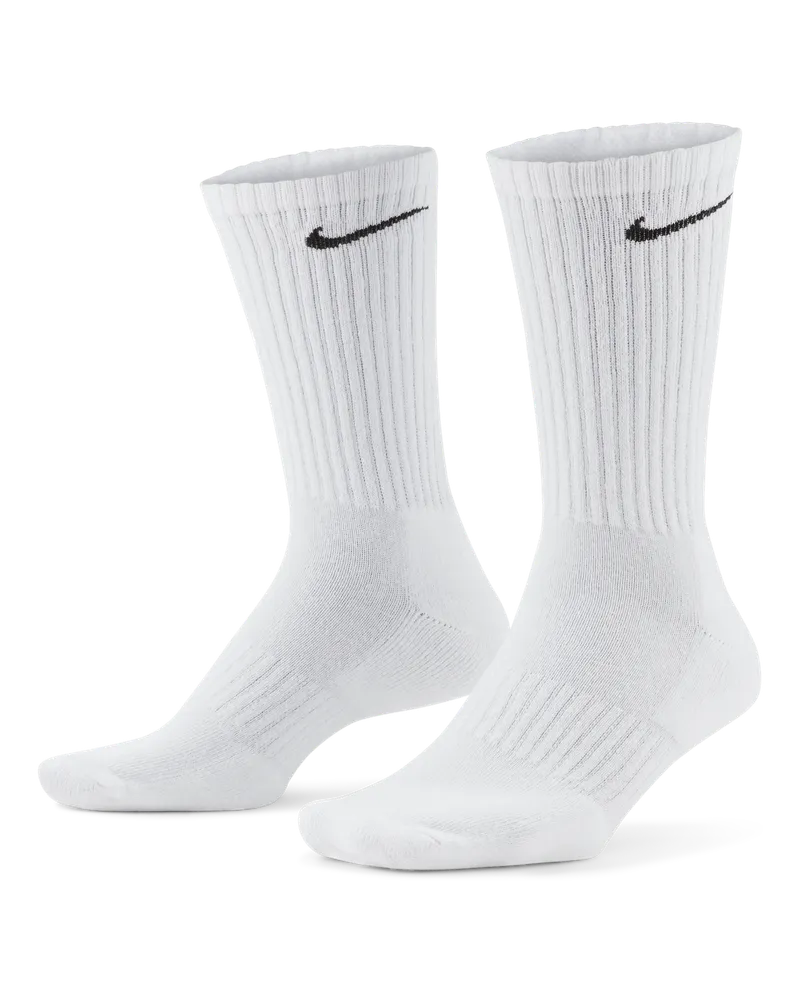 Nike Everyday Cushioned Crew-Trainingssocken (3 Paar) - Weiß Weiß