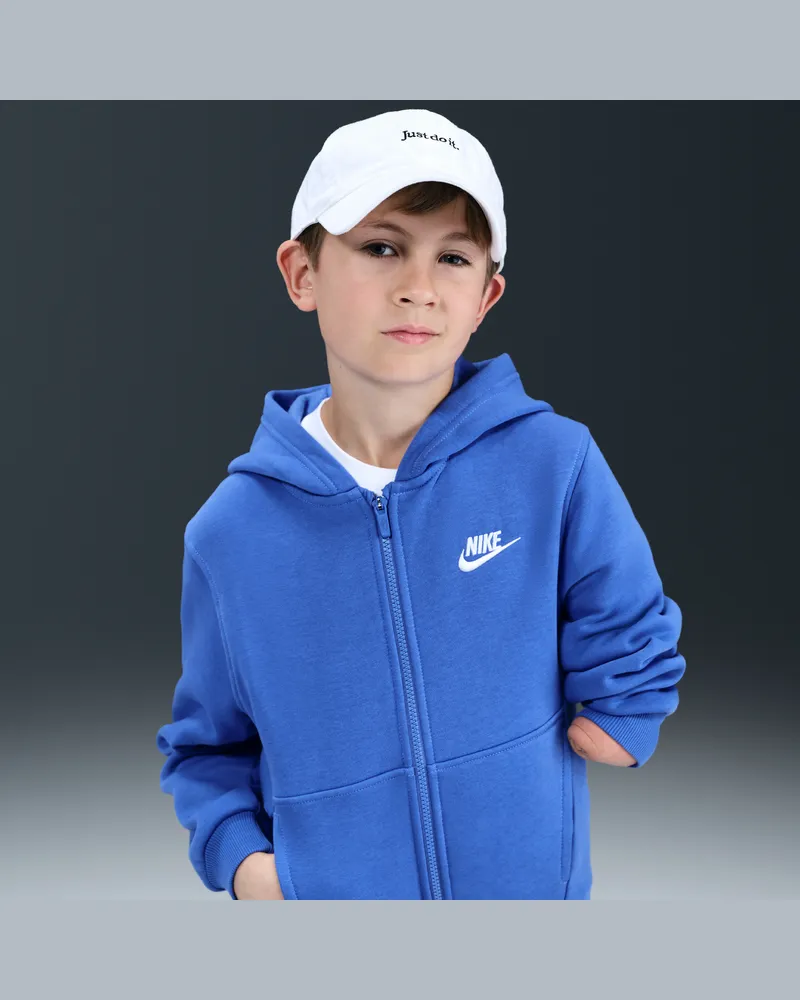 Nike Club Fleece Kapuzenjacke für ältere Kinder - Blau Blau