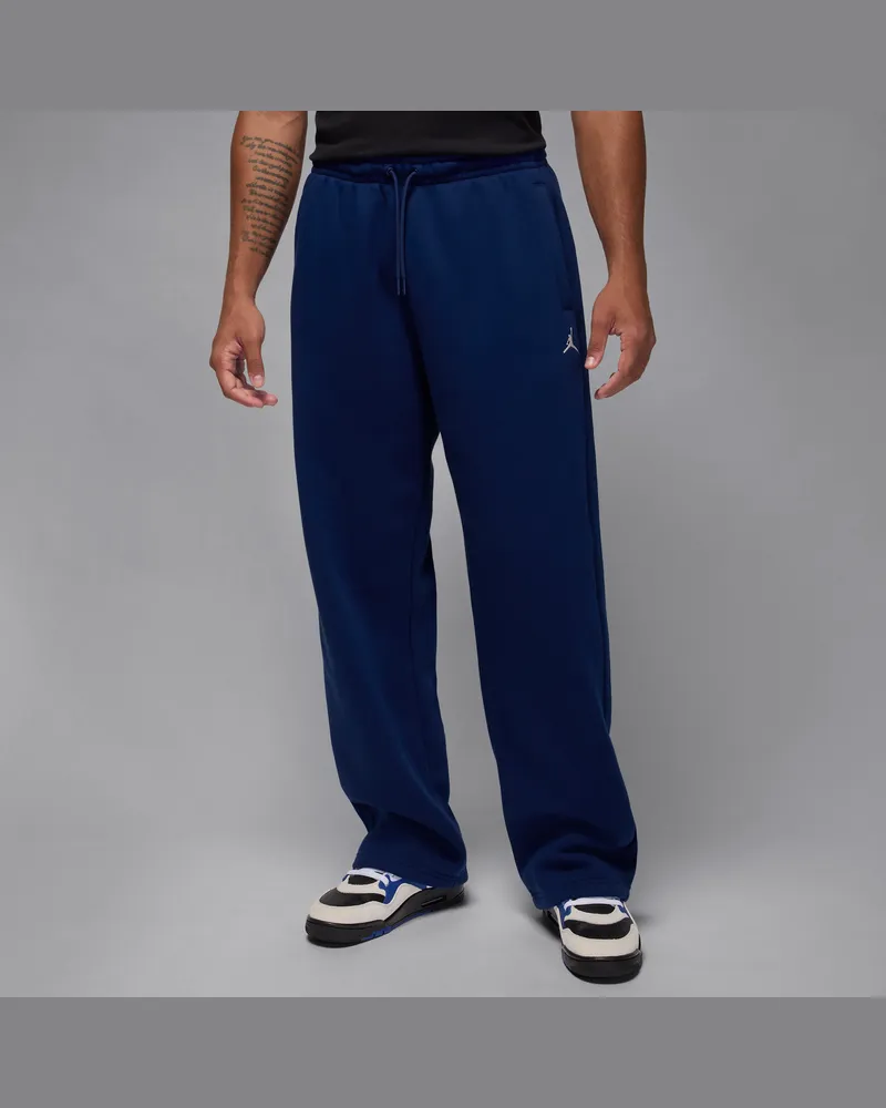 Jordan Brooklyn Fleece Oversize-Hose mit offenem Saum (Herren) - Blau Blau