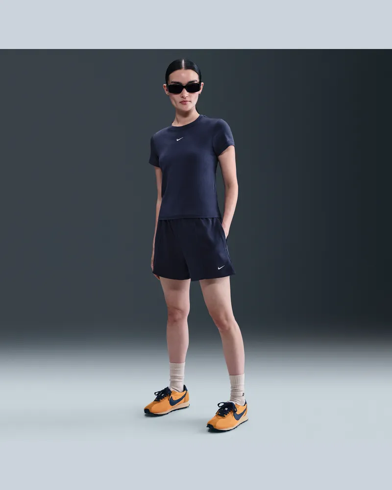 Nike Sportswear Chill Terry French-Terry-Shorts (ca. 10 cm) mit mittelhohem Bund für Damen - Blau Blau
