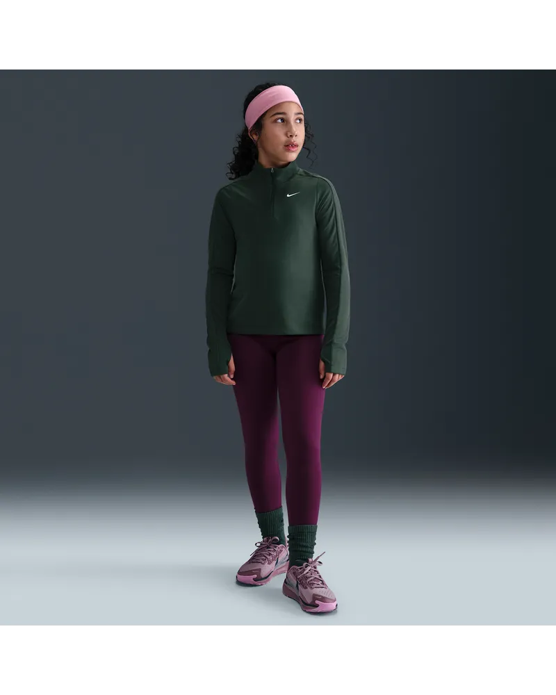 Nike One Dri-FIT-Leggings mit hohem Taillenbund für ältere Kinder (Mädchen) - Rot Rot