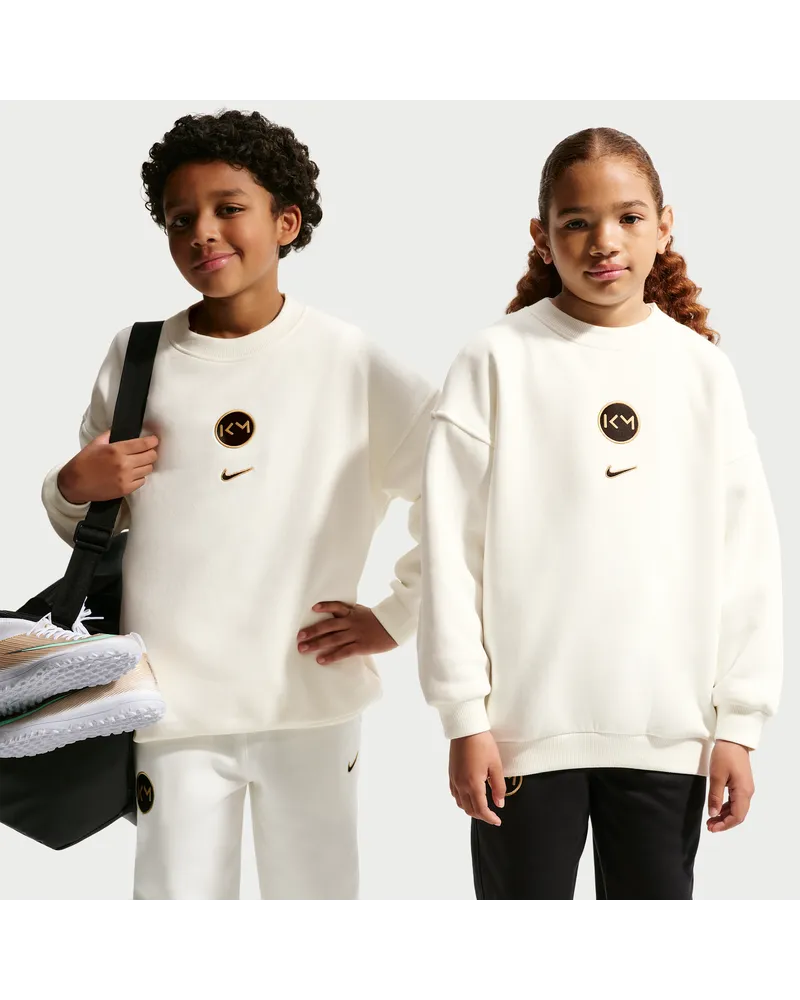 Nike Kylian Mbappé Club Fleece  Football Oversize-Sweatshirt mit Crewneck (ältere Kinder) - Weiß Weiß