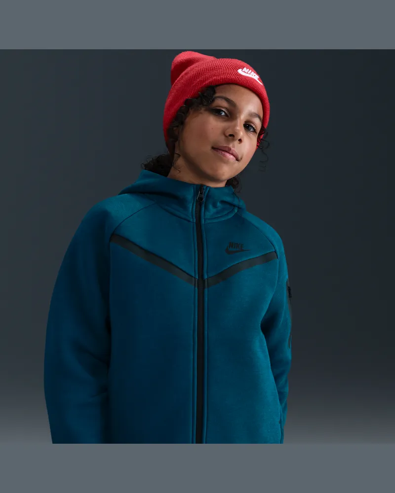 Nike Tech Fleece-Hoodie mit durchgehendem Reißverschluss (Mädchen) - Blau Blau