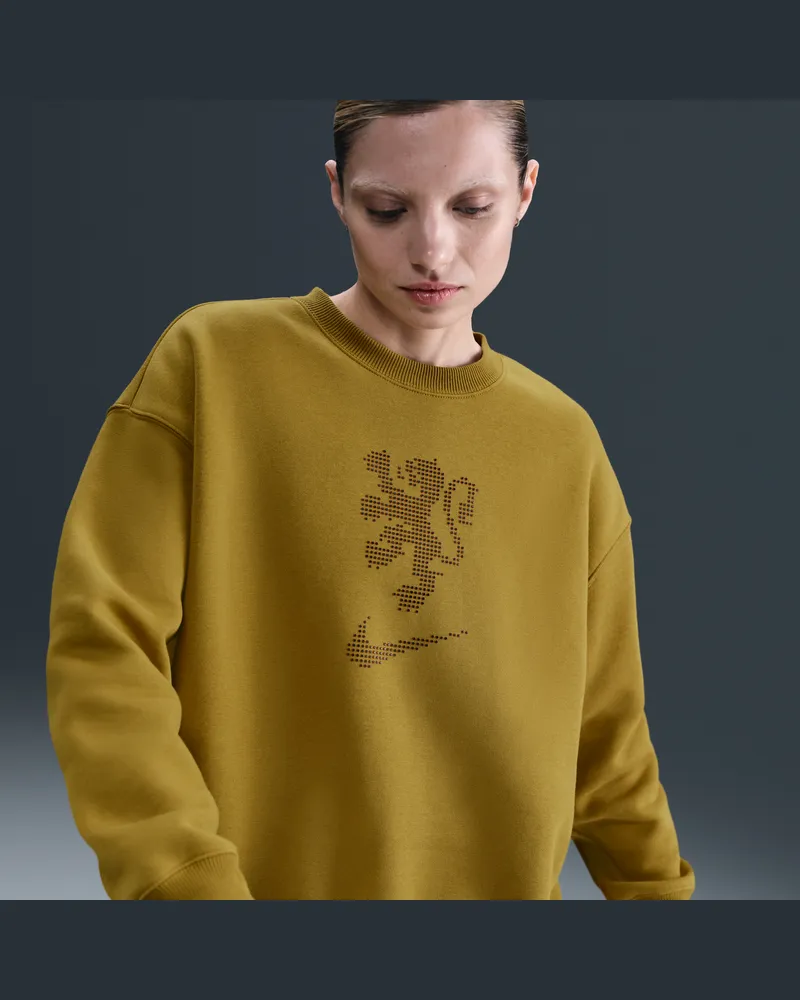 Nike Niederlande Phoenix Fleece  Oversize-Fußball-Sweatshirt (Damen) - Braun Braun