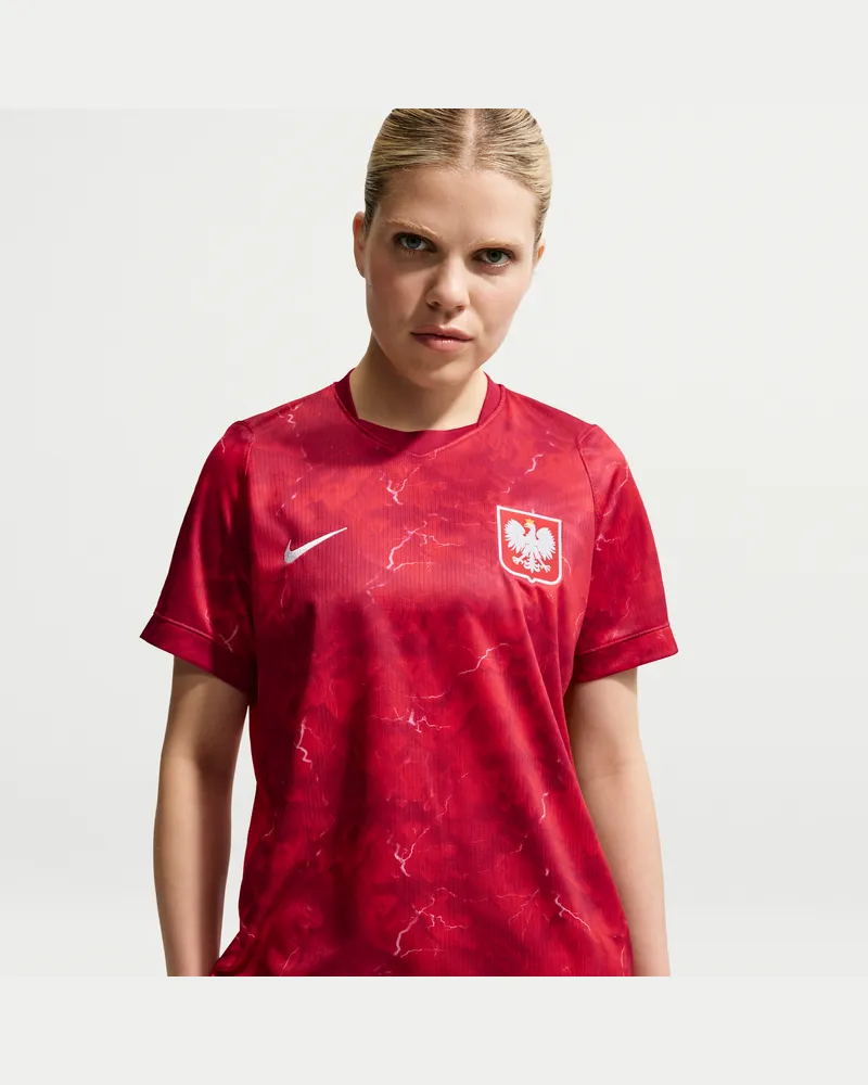 Nike Polen 2026  Replika-Fußballtrikot Auswärtsspiel mit Dri-FIT-Technologie (Damen) - Rot Rot