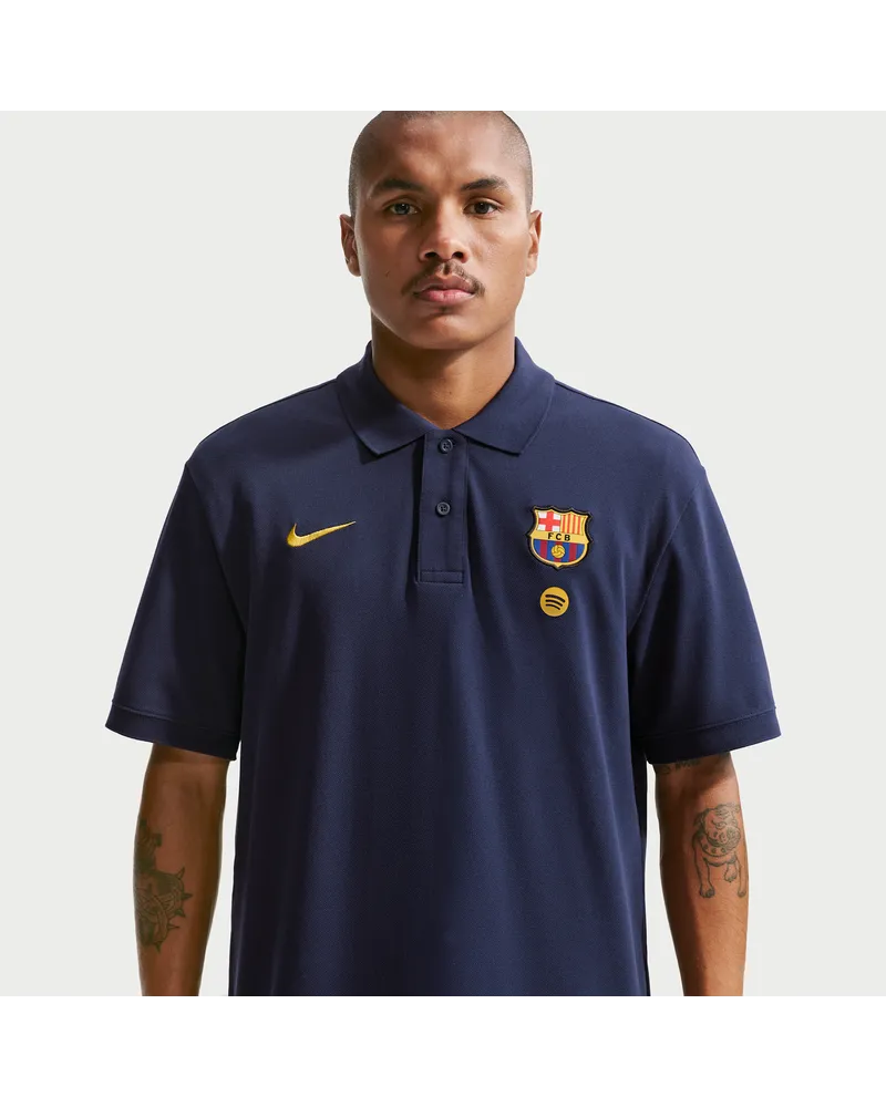 Nike FC Barcelona Club  Football Poloshirt (Herren) - Blau Blau