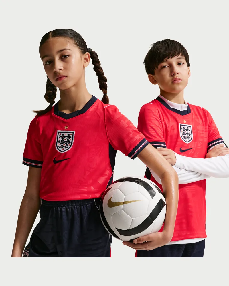Nike England 2026 Auswärts  Replika Dri-FIT Fußballtrikot (ältere Kinder) - Rot Rot