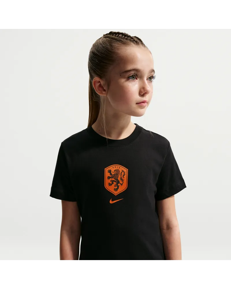 Nike Niederlande  Fußball-T-Shirt (ältere Kinder) - Schwarz Schwarz