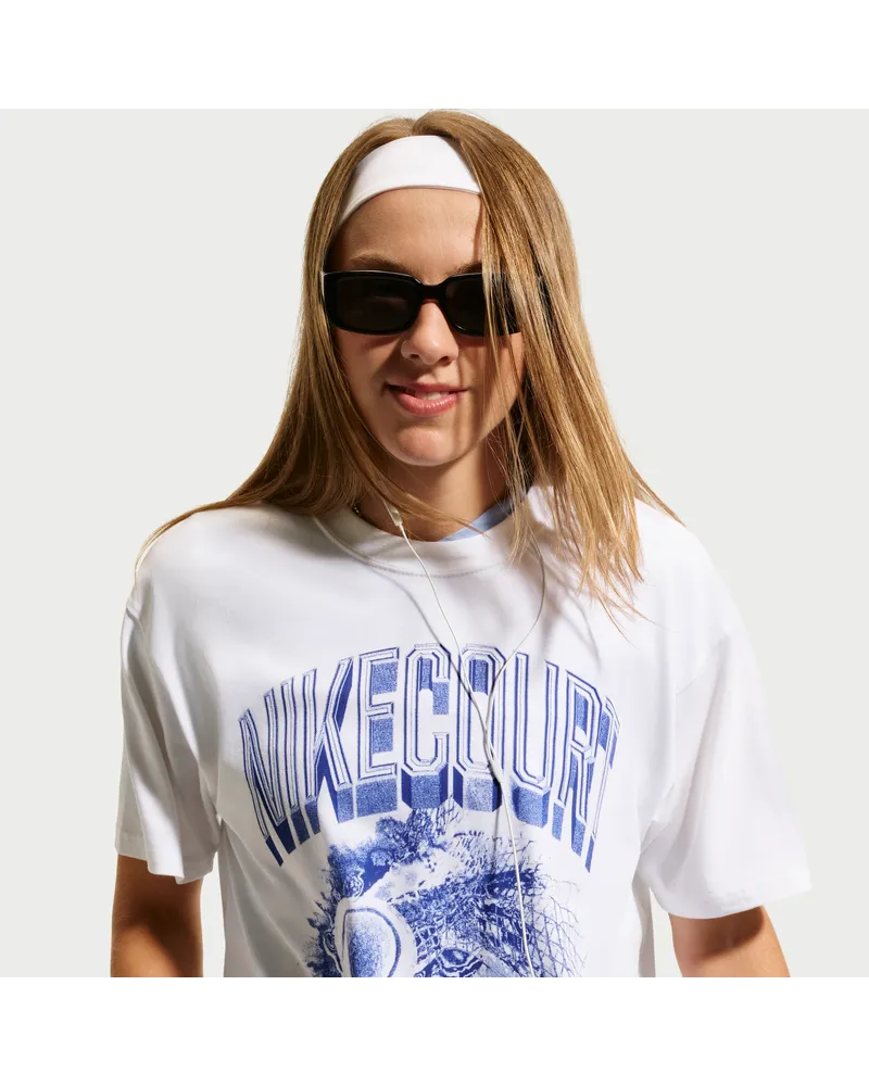 Nike Court Slam Tennis-T-Shirt - Weiß Weiß