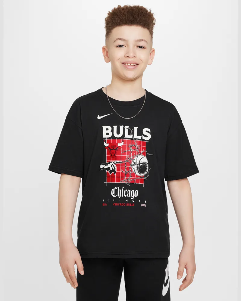 Nike Chicago Bulls Courtside  NBA Max90 T-Shirt (ältere Kinder, Jungen) - Schwarz Schwarz