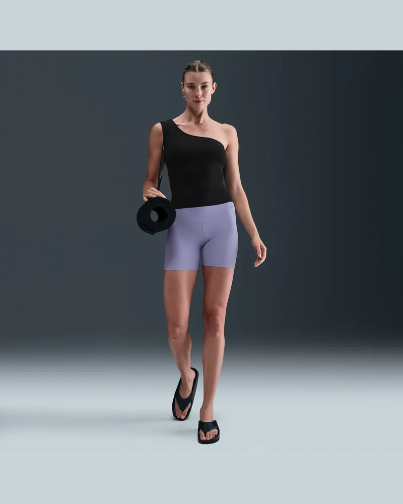 Nike Zenvy Bike Shorts mit hohem Bund (Damen, ca. 12,5 cm) - Lila Lila