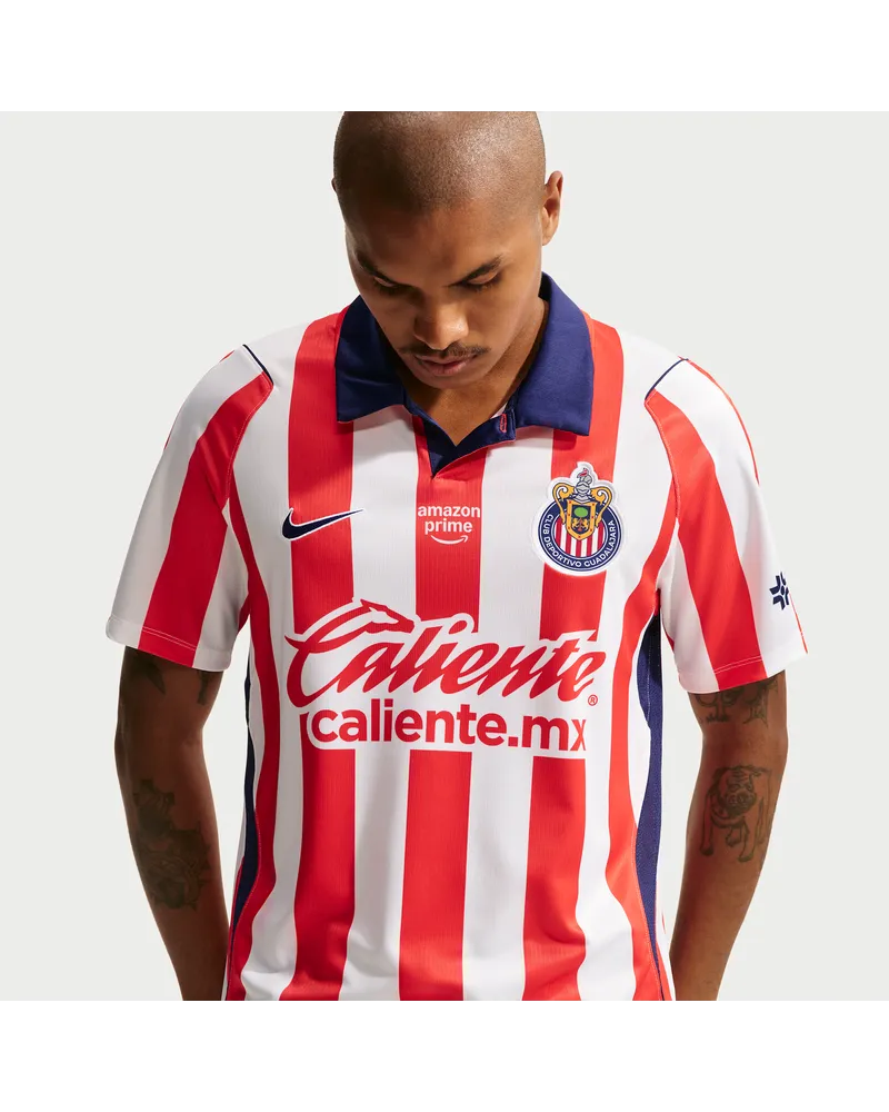 Nike C.D. Guadalajara 2026/27 Stadium Home  Dri-FIT Replika-Fußballtrikot (Herren) - Weiß Weiß