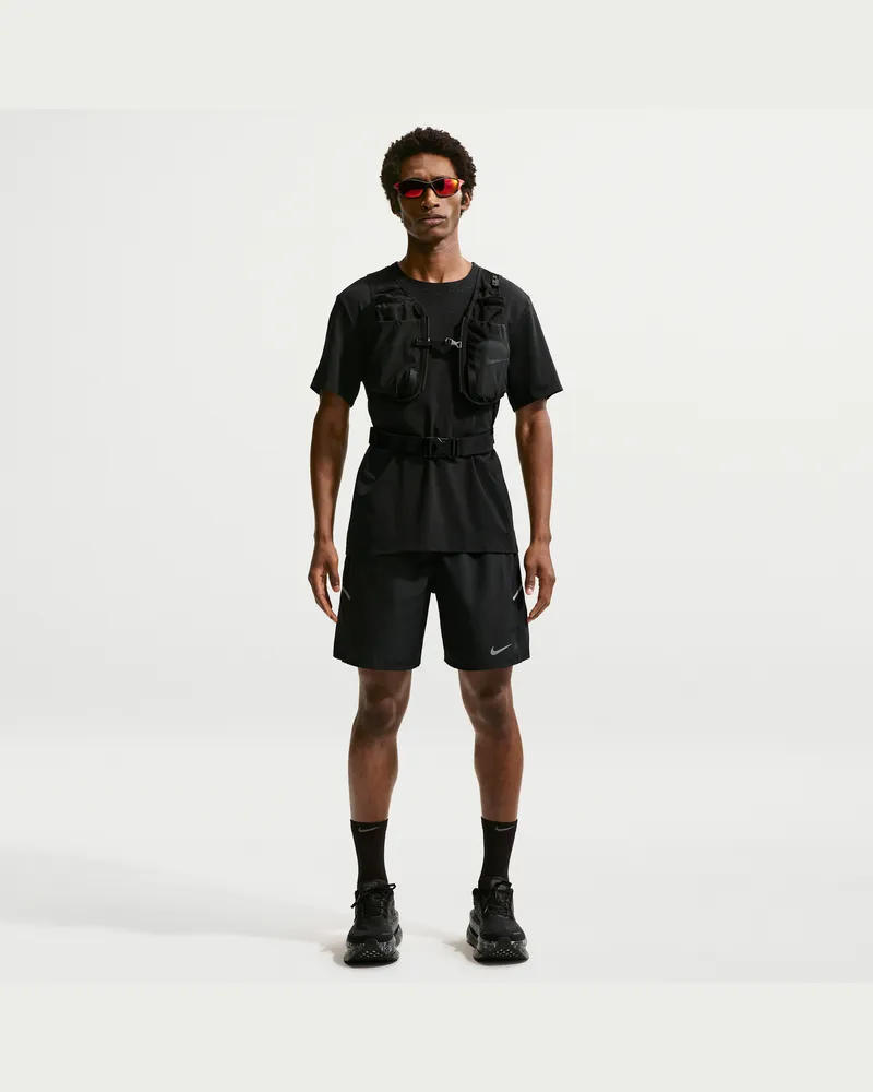 Nike Miler Dri-FIT 2-in-1-Laufshorts (Herren, ca. 18 cm) - Schwarz Schwarz