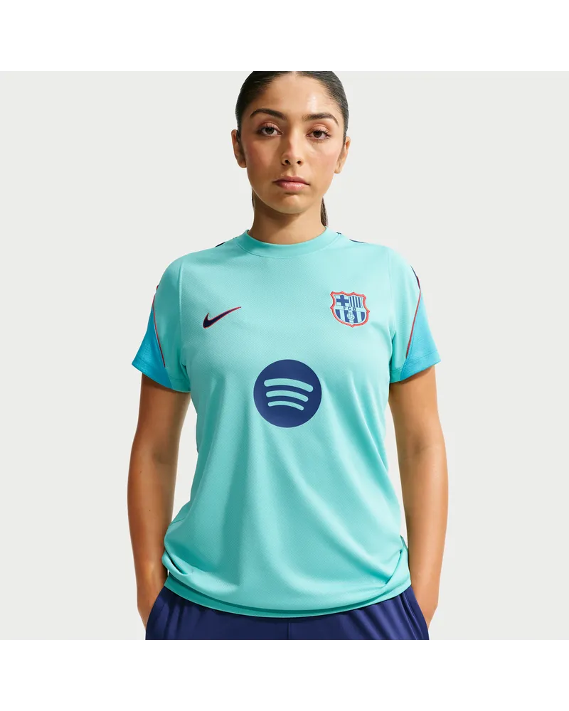Nike FC Barcelona Strike Third  Football Dri-FIT Kurzarmshirt (Damen) - Grün Grün