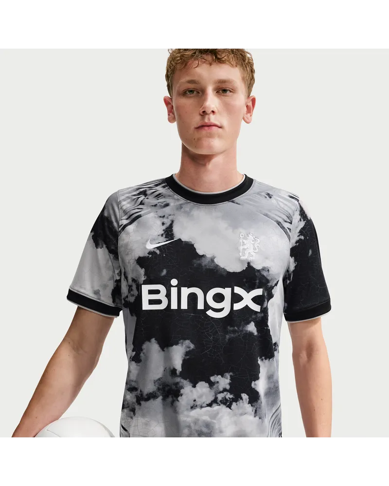 Nike FC Chelsea  Pre-Match-Fußballoberteil mit Dri-FIT-Technologie (Herren) - Grau Grau