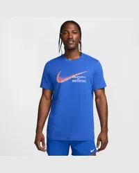 Nike Dri-FIT Lauf-T-Shirt (Herren) - Blau Blau