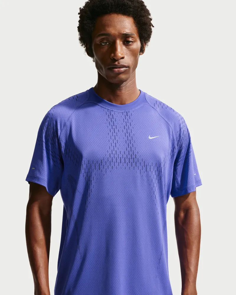 Nike Stride Plus Dri-FIT ADV Kurzarm-Laufoberteil (Herren) - Blau Blau