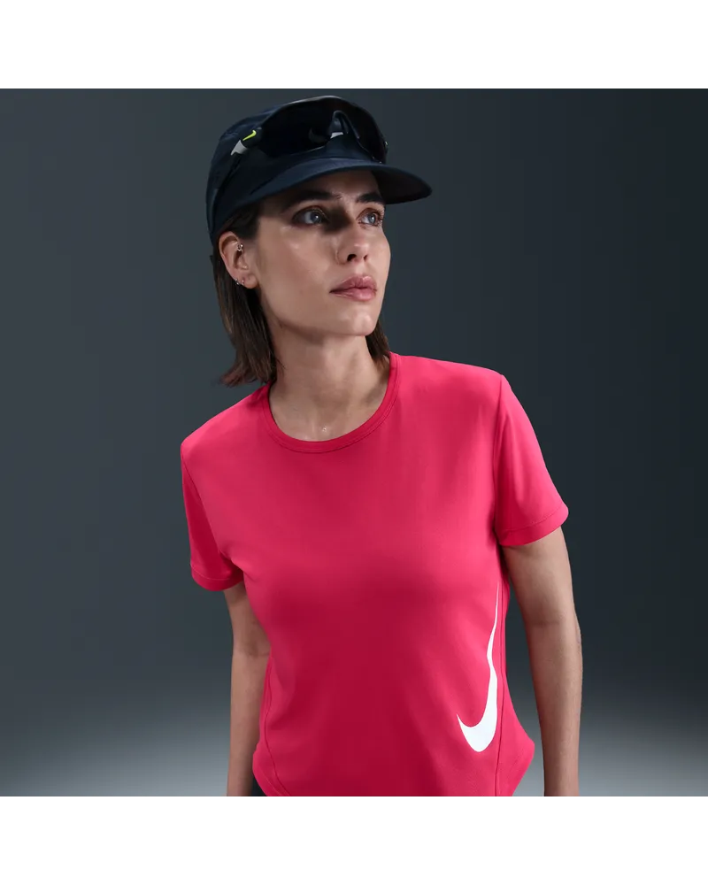 Nike Tempo Swoosh Run Nike Dri-FIT Kurzarm-Laufoberteil (Damen) - Pink Pink