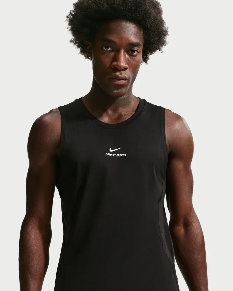 Nike Pro Dri-FIT Trainings-Tanktop (Herren) - Schwarz Schwarz