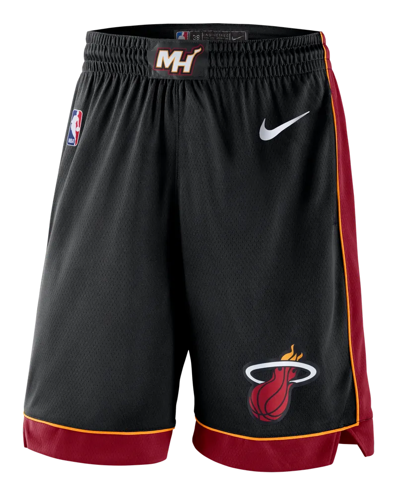 Nike Miami Heat Icon Edition NBA Swingman Shorts für Herren - Schwarz