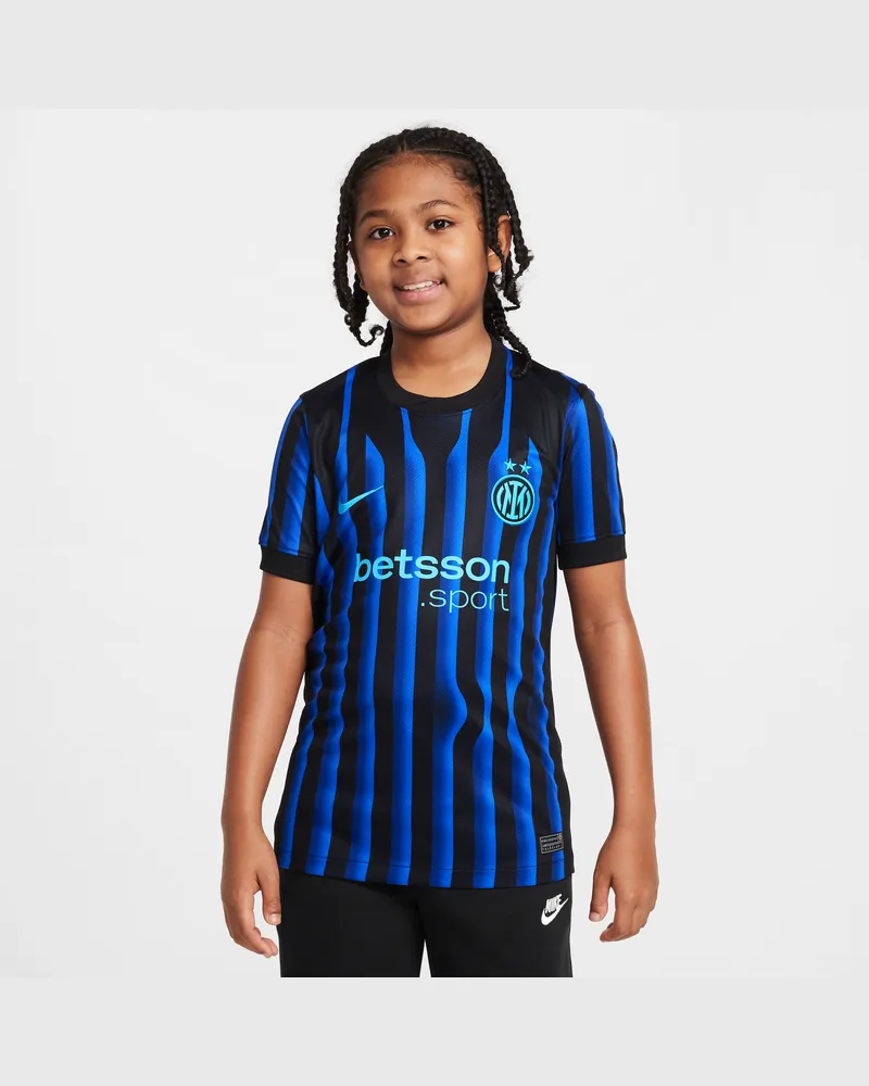 Nike Inter Mailand 2025/26 Stadium Home Replika-Fußballtrikot mit  Dri-FIT-Technologie (ältere Kinder) - Blau Blau