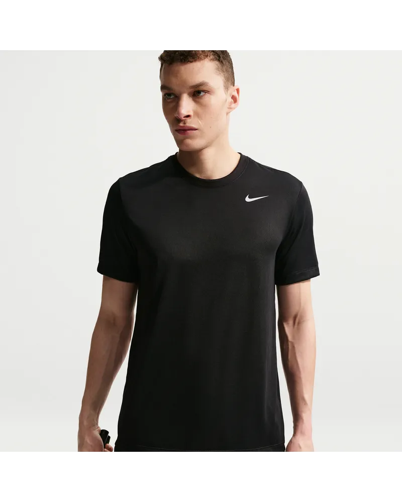 Nike Dri-FIT Legend Fitness-T-Shirt für Herren - Schwarz Schwarz