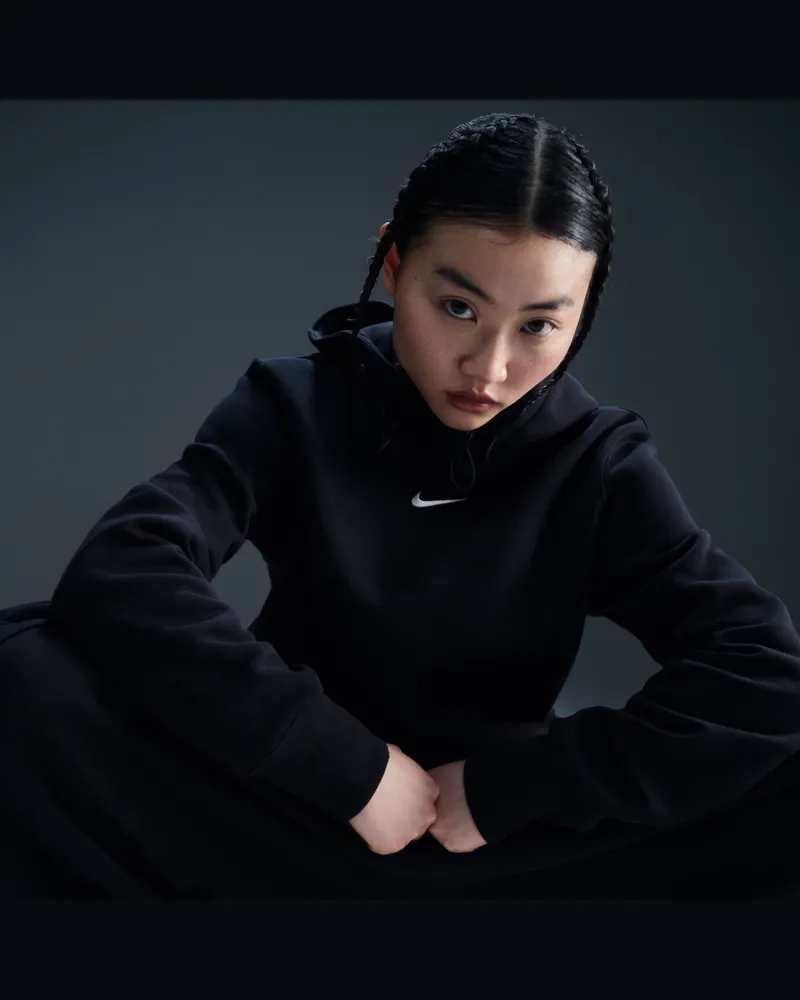 Nike Sportswear Phoenix Fleece Hoodie für Damen - Schwarz Schwarz