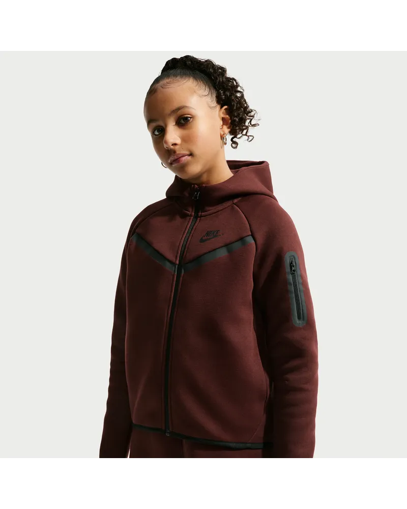 Nike Tech Fleece-Hoodie mit durchgehendem Reißverschluss (Mädchen) - Lila Lila