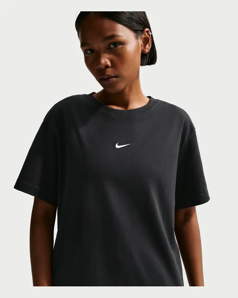 Nike extragroßes Kurzarm-T-Shirt (Damen) - Schwarz Schwarz