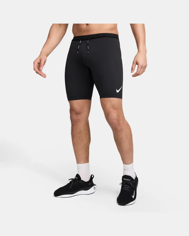 Nike AeroSwiftDri-FIT ADV Lauftights in halber Länge für Herren - Schwarz Schwarz