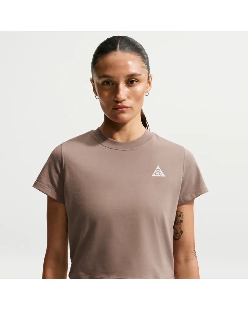 Nike ACG Dri-FIT Kurzarm-Oberteil (Damen) - Braun Braun