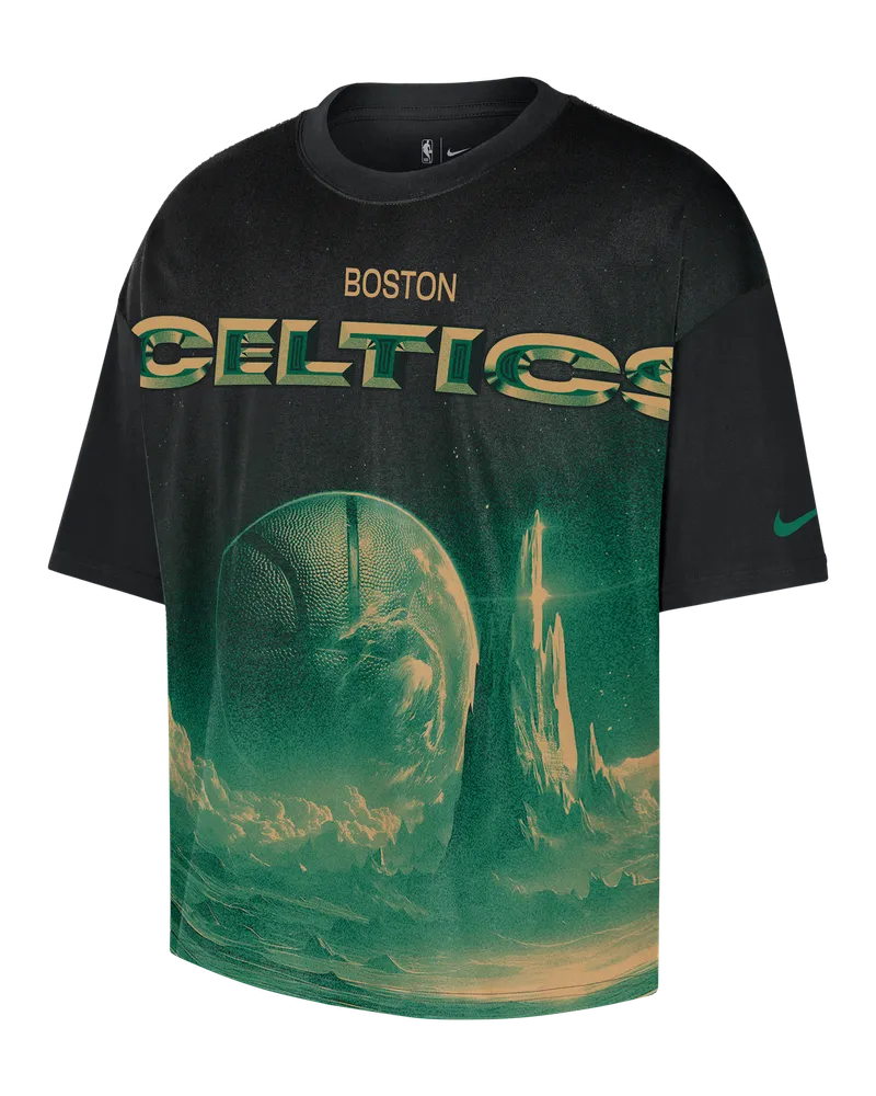 Nike Boston Celtics Courtside  NBA T-Shirt mit lockerer Passform (Herren) - Schwarz Schwarz