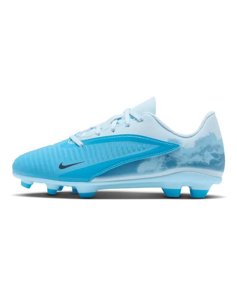 Nike Jr. Phantom 6 Low Curb "Erling Haaland" Fußballschuh für verschiedene Böden (ältere Kinder) - Blau Blau