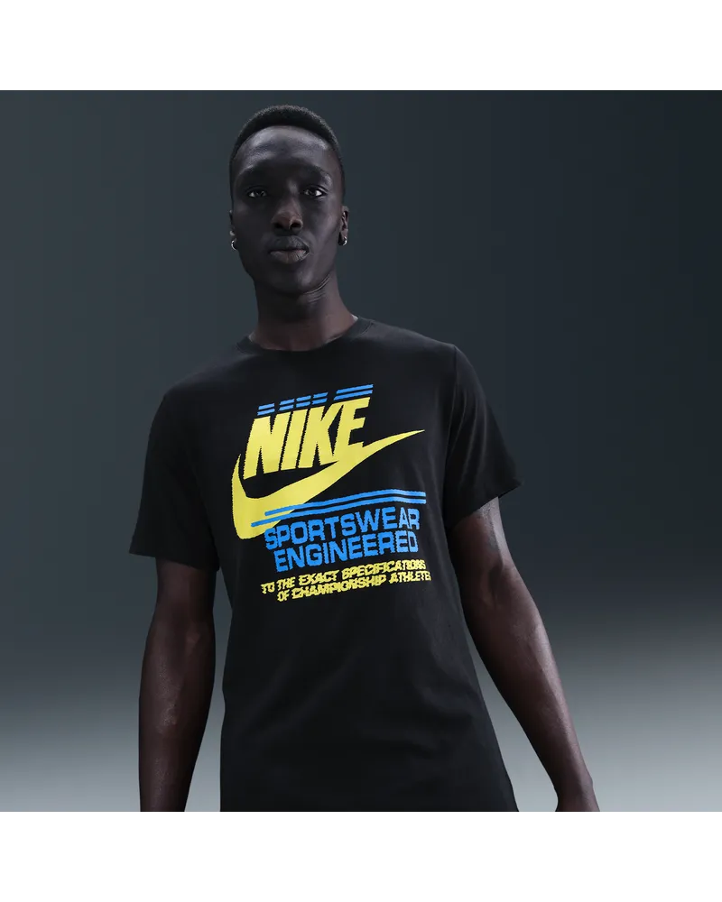Nike Sportswear Herren-T-Shirt - Schwarz Schwarz