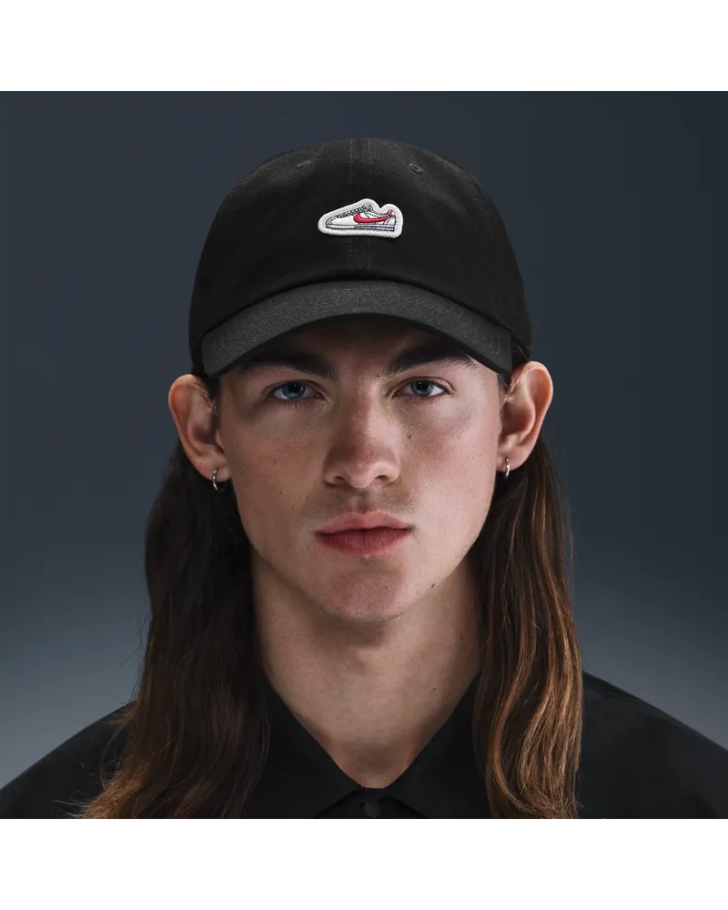 Nike Club unstrukturierte Cortez Patch-Cap - Schwarz Schwarz
