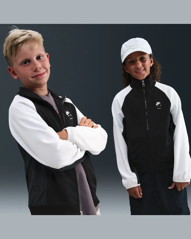 Nike Air Jacke mit durchgehendem Reißverschluss (ältere Kinder) - Schwarz Schwarz