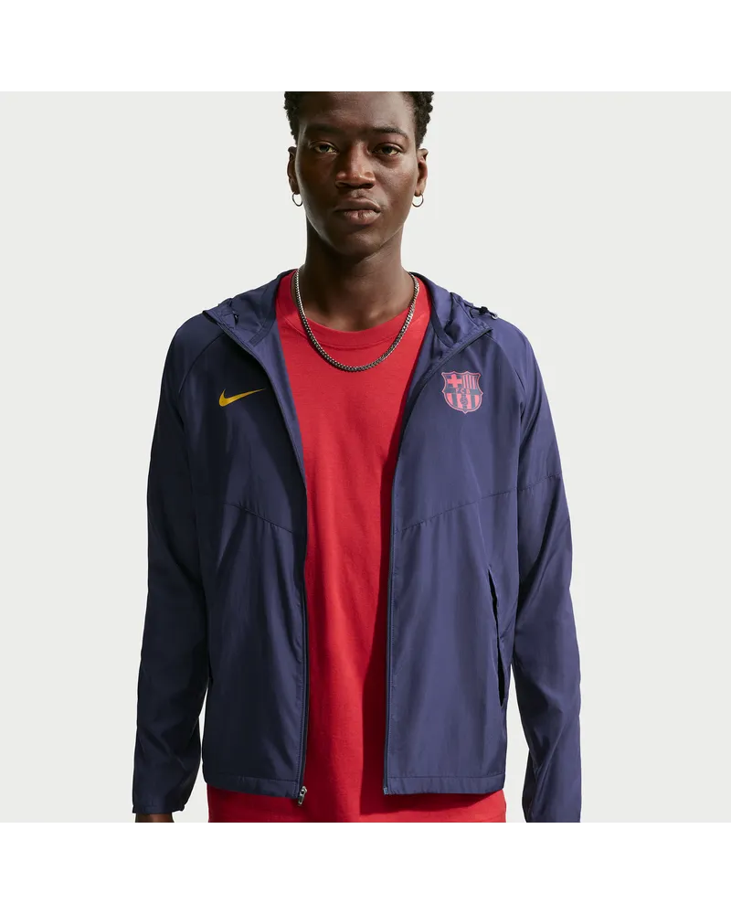 Nike FC Barcelona City Side  Football Laufjacke (Herren) - Blau Blau