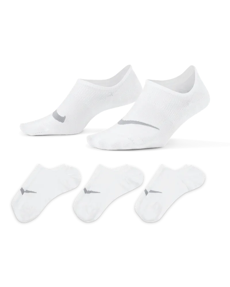 Nike Everyday Plus Lightweight Trainings-Footie-Socken für Damen (3 Paar) - Weiß Weiß