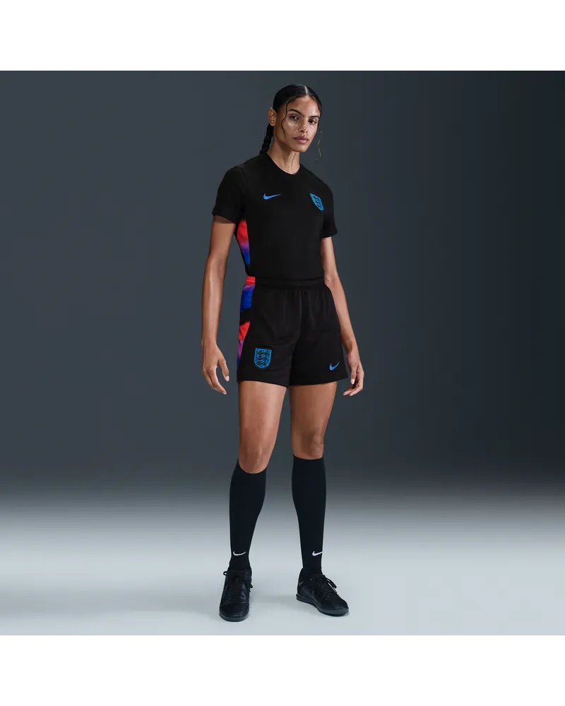 Nike England 2025/26 Stadium Away  Replika-Fußballshorts mit Dri-FIT-Technologie (Damen) - Schwarz Schwarz